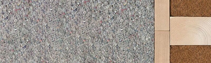 Verschiedene Dämmmaterialien sind nebeneinander angeordnet, um deren Struktur und Zusammensetzung zu zeigen. | © Name